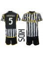 Billige Juventus Manuel Locatelli #5 Hjemmedraktsett Barn 2023-24 Kortermet (+ Korte bukser)